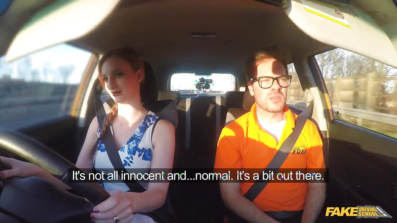Fake Driving School - Hot Redheads Dirty Secret: Outdoor Blowjobs and Big Tits Worship