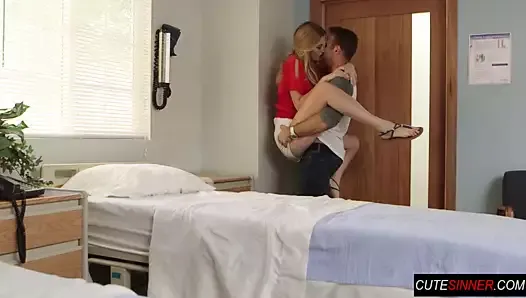 Public hospital fuck with babe getting jizzed