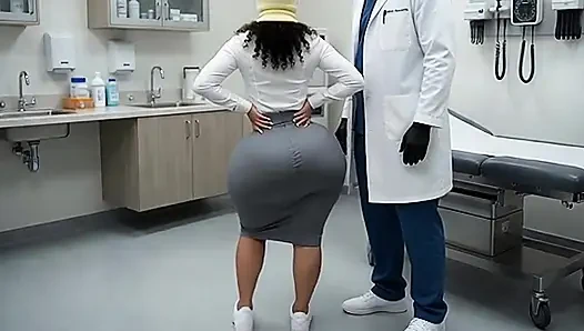 Sekretaris pantat bahenol dengan pantat bahenol ini menggoda pria ini dengan baju kantornya yang sempit