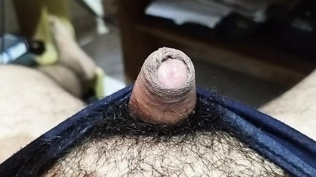 Tiny dick getting hard