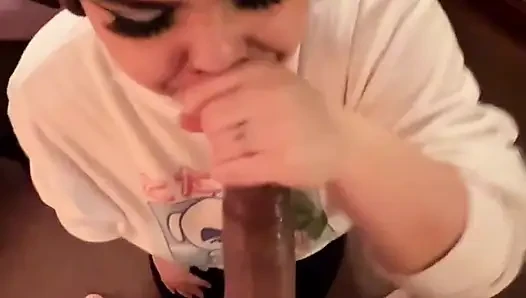 I Make This Caged Cuck Watch Me Suck