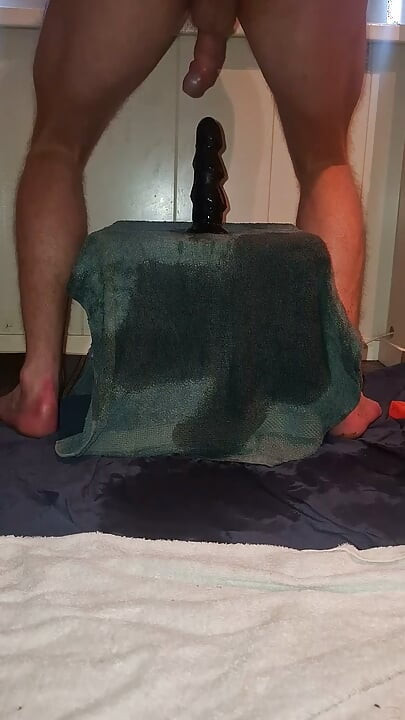 Hot Solo Male Riding His Toy Till Orgasm