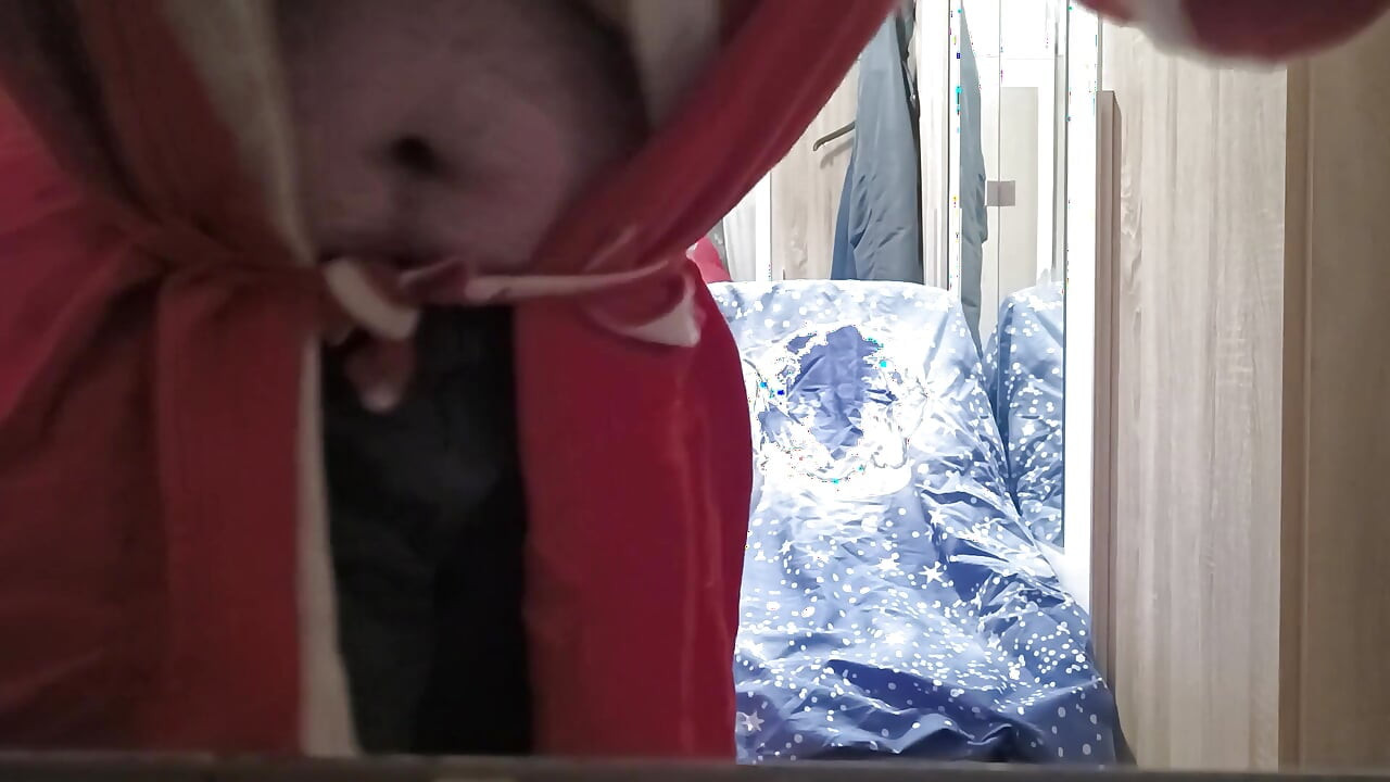 Santa Claus Masturbates with Huge Boobs