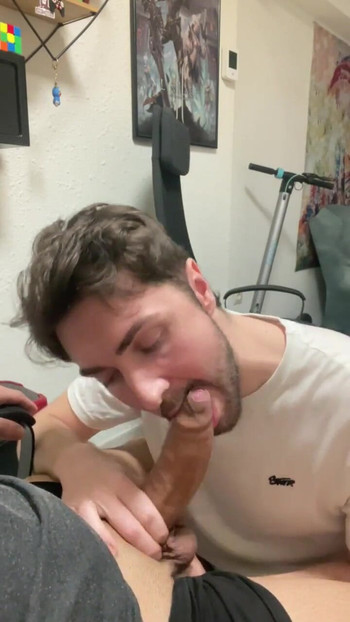 Epic moment from "making my latin friend cum in my mouth"