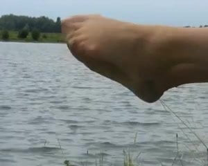 NYLON LEGS IN COUNTRYSIDE
