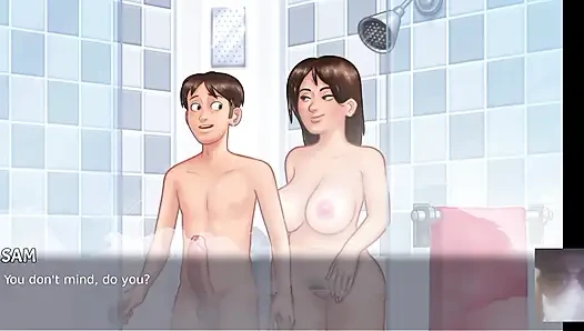 Milf Step-Mom Debbie All Shower lewd Scenes! summer time saga new update
