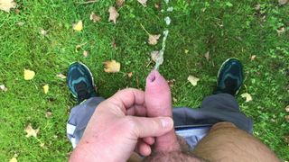 Pissing in the woods, no panties