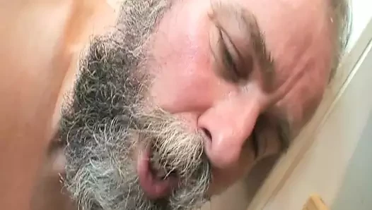 This babe can't wait to get the load on her face