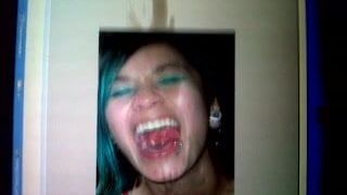Cumshot Tribute to green hair slut Kristina