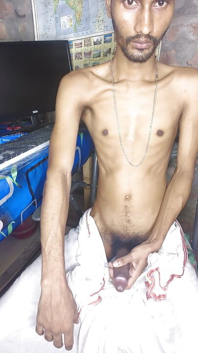 I sit in front of the camera at night and play with my penis