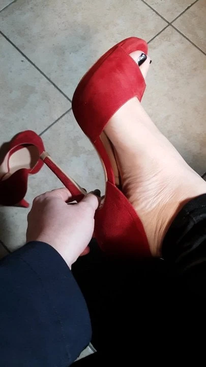 Taking off my shoes after a long day at the university