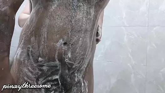 Pinay sex in shower together with pinsan .ambango at ang sarap ni tita habang ligo