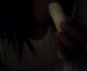 Latina Sucking on Banana