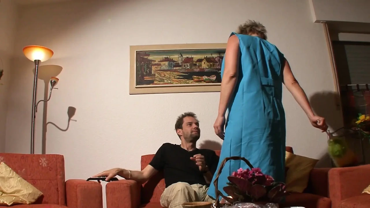 The couple enjoys fucking while watching porn