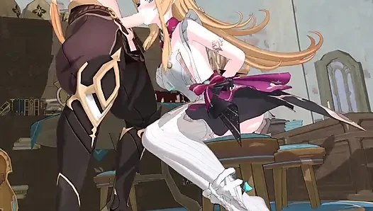Genshin Impact- Escoffier’s Sweet Cake and Lustful Sex - 3D Hentai Animation