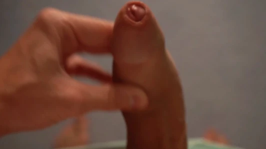 Fat uncut penis