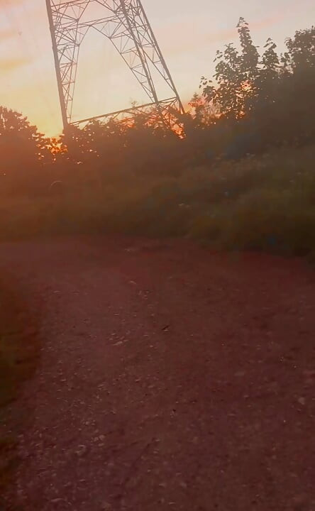 Long naked walk to the welcome sign , different direction