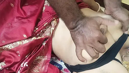 Batchelor neighbour men qHousewife red colour saree with hot fucking