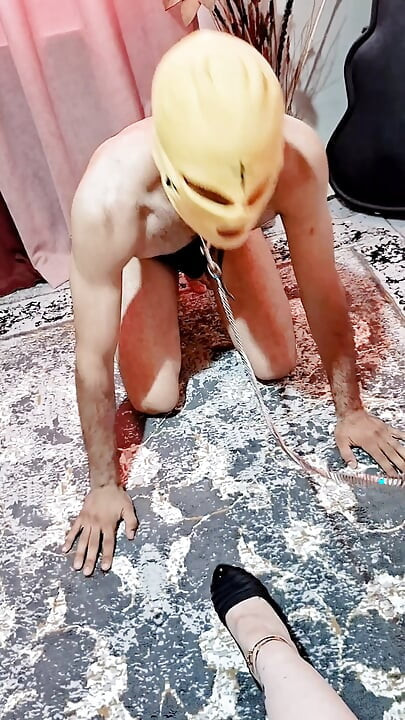 "Mistress Fruit Spit Feeding & Intense Foot Worship  Shoe Kissing BDSM Session Part 4