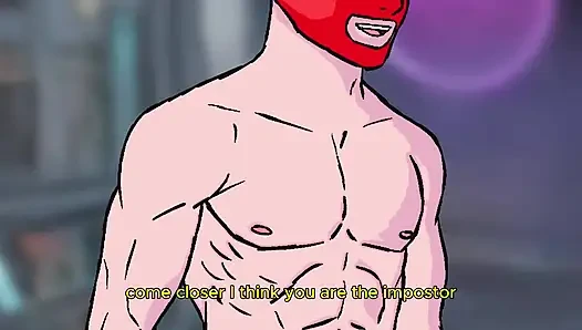 Among Us Yaoi - Shirtless Crewmates Build Up to Hard Sex