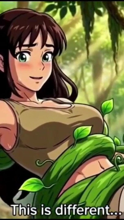Explorer girl bound in teasing vines that give her  Bound in teasing vines that  intimate pleasure | Clip 1