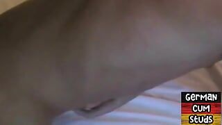 Real German bottom 3some fucked in homemade closeup