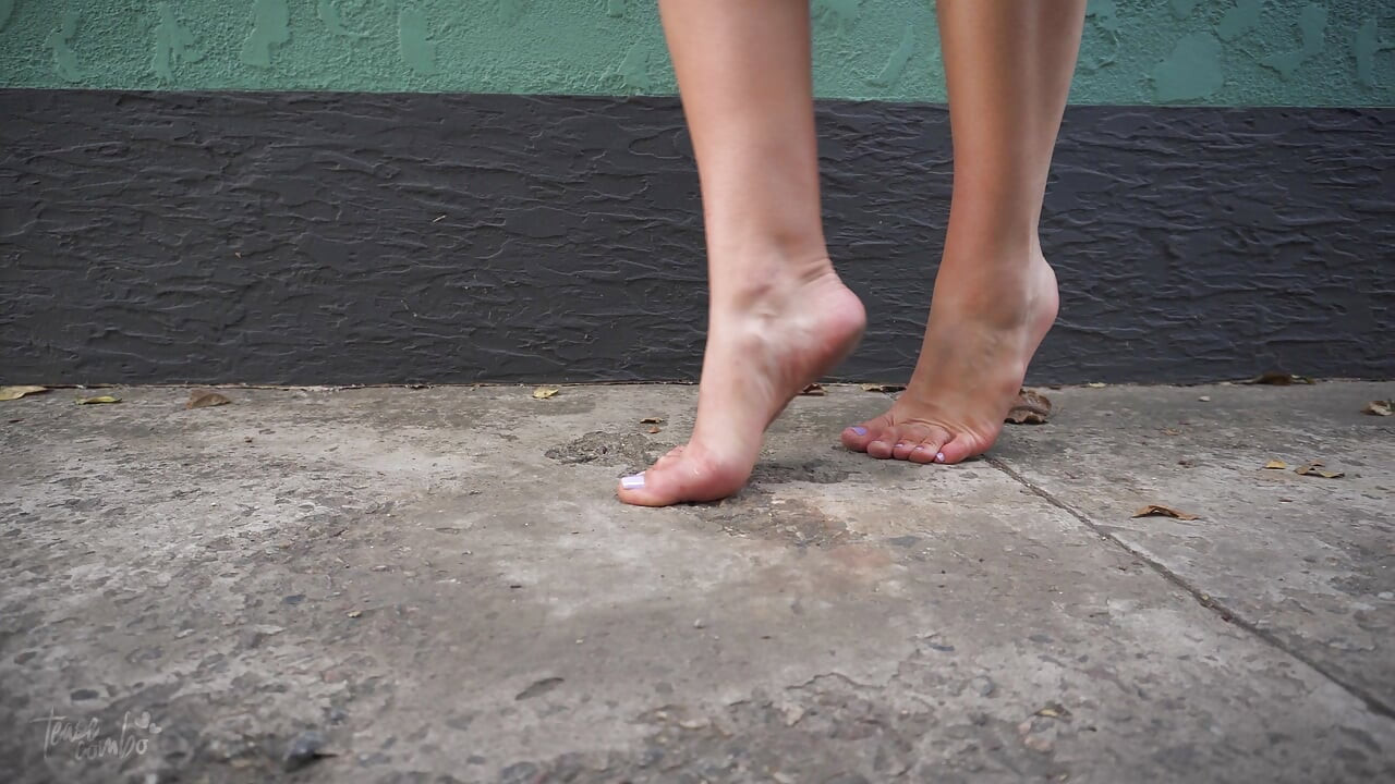 Walking Barefoot On Concrete Dirty Soles Fetish