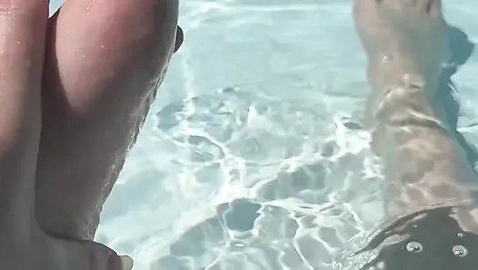 Solo Foot Play in Pool