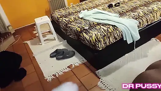 Ebenholz arrangiert mit ihrem liebhaber am Ostertag anal als Überraschungsgeschenk und lässt ihn sogar ihre muschi ohne s essen