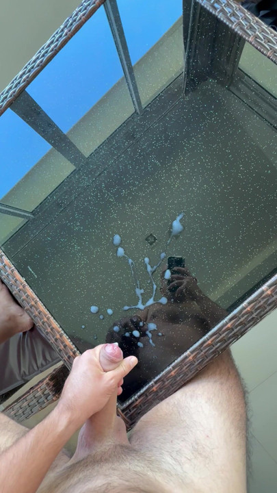 White sticky load on Airbnb table before checkout