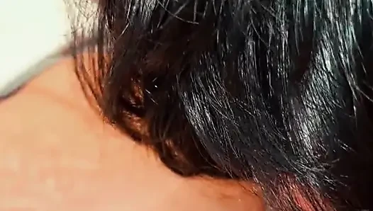 Pratibha sucked her friend Akash's cock and drank water.