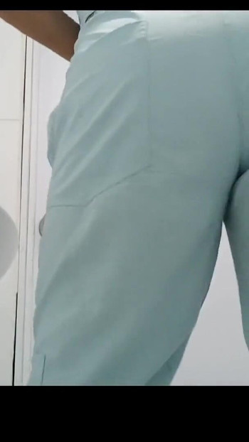 Emotional moment from "Amateur camera in public bathroom captures nurse pissing"