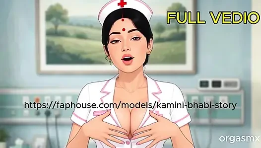 Hintli ateşli doktor yenge özel muamele yapıyor - Hintli orta yaşlı seksi kadın doktor fantezisi