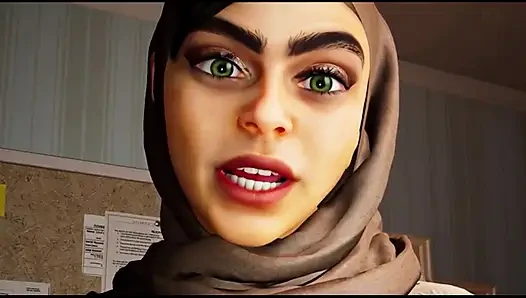 Sexy Hijab Muslim Girl with Big Boobs Anal Fucked Hard