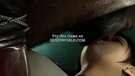 Metro kaçamağı: büyük zenci yabancı x minyon aerith (gerçekçi 3 boyutlu oyun)