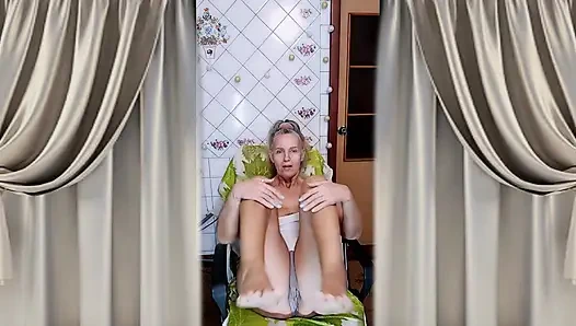 Hot housewife Lukerya flirts on camera and dreams of meeting a man