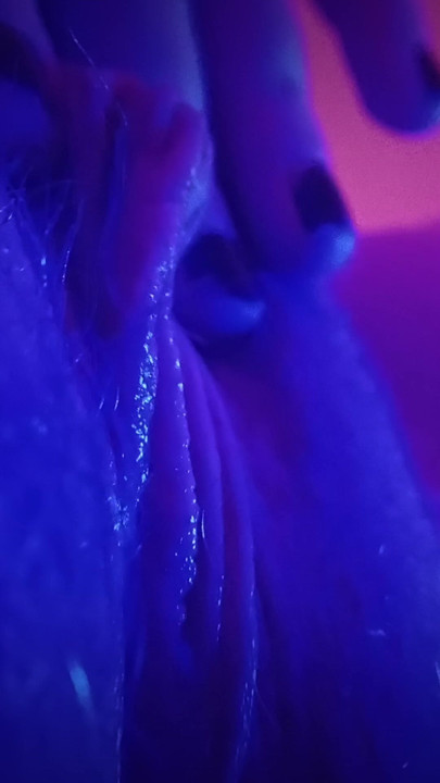 Rubbing my throbbing big clit in very close-up