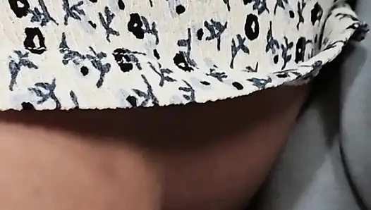 Almost Seen when She Touch Stranger's Erection In a Crowded Train. Girl's Panties get Soaked With His  Warm Sperm