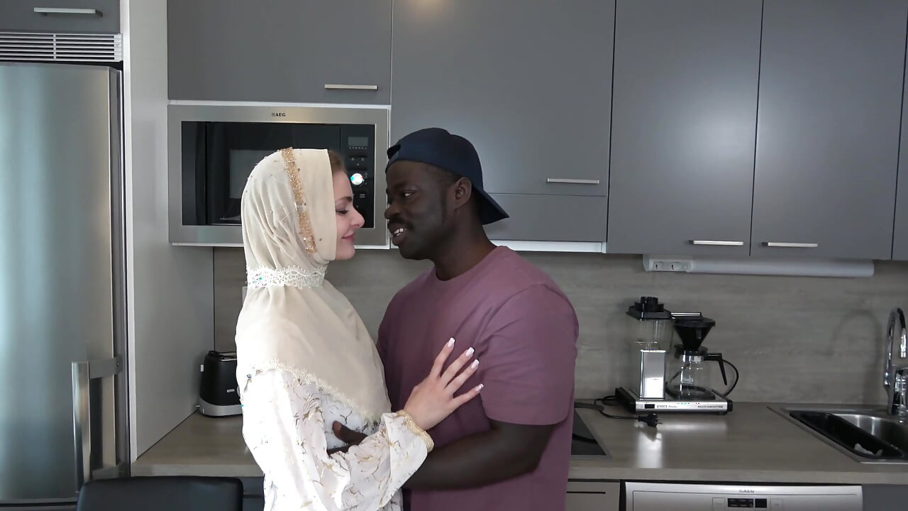 Hijabi Wife Cheating with Her Husband's BBC Friend