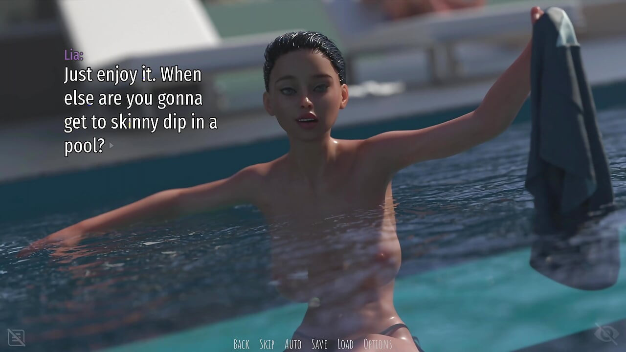 Shadows of Seduction V0.5 - P3 Lia and MILF Jessica’s Scorching Breast Massage by the Pool