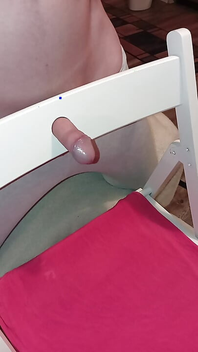 Cumshot in chair