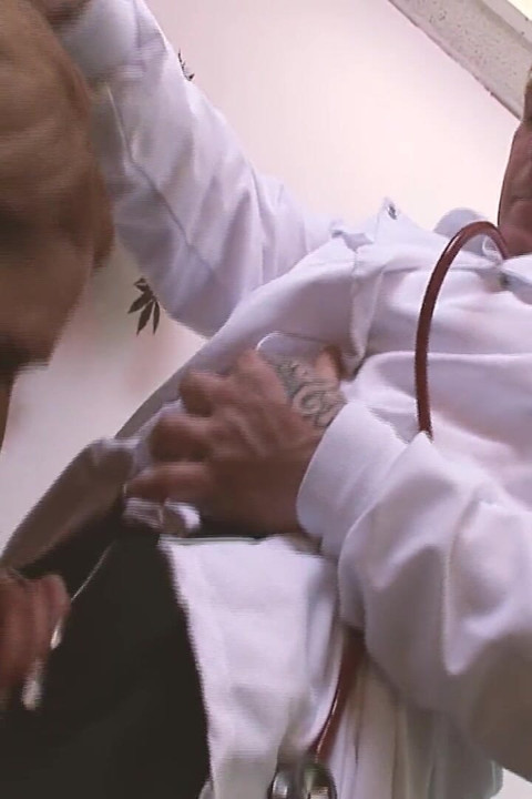 MILFs Are Hot Mature Blonde with Big Breasts Enjoys a Threesome in the Doctor's Office