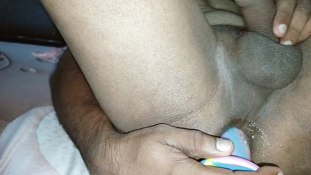 Fucking with hard dildo