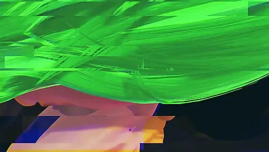 My Hot Green-Haired Girl B. E. - 3D Animation