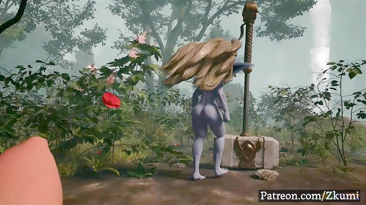 Un elfe baise dans la forêt avec un humain