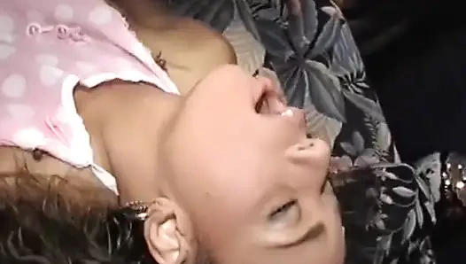 Young ebony pussy eaten and getting pounded by older man