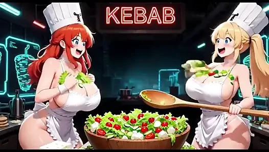 Lustiges kochvideo, ai-animation