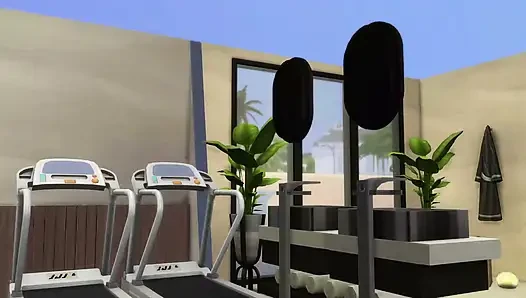 Studentin schließt sich dem Team an und wird vom trainer im fitnessstudio gefickt. Die Sims