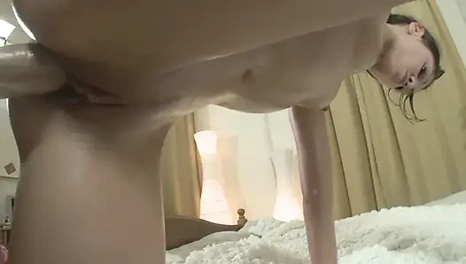 Hot Russian Brunette with Young and Fresh Body Fucked Hard by a Big Cock