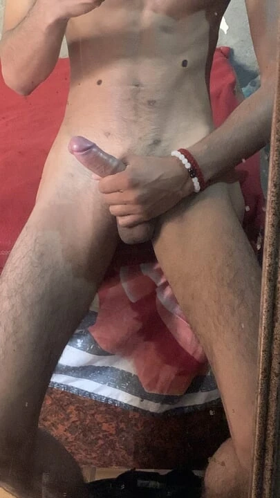 Teen Boy Masturbating with his big dick. When He Alone At Home. He thinks about his stepsister and started masturbation 💦